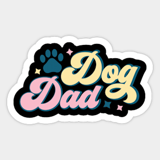 Retro Dog Dad Shirt, Best gift for Dog Lovers Sticker